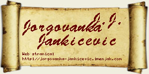 Jorgovanka Jankićević vizit kartica